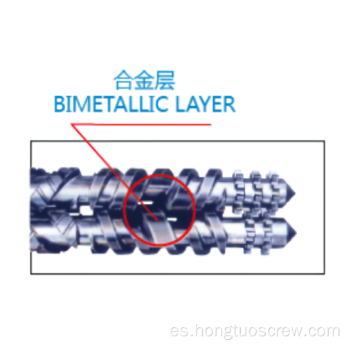 Tornillo y barril bimetálicos